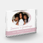 SeizoensGROeten Blush Pink Kerstfeestdag Fotoblokken (Links)