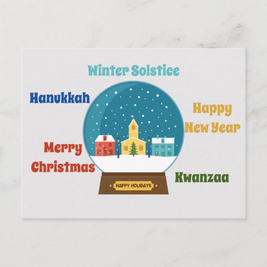 Seizoensgroeten Briefkaart (Voorkant)