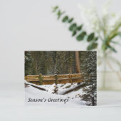 Seizoensgroeten Briefkaart Wuksachi Bridge (Staand voorkant)