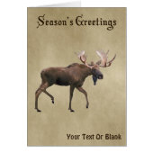Seizoensgroeten - Bull Moose op oud papier (Voorkant)