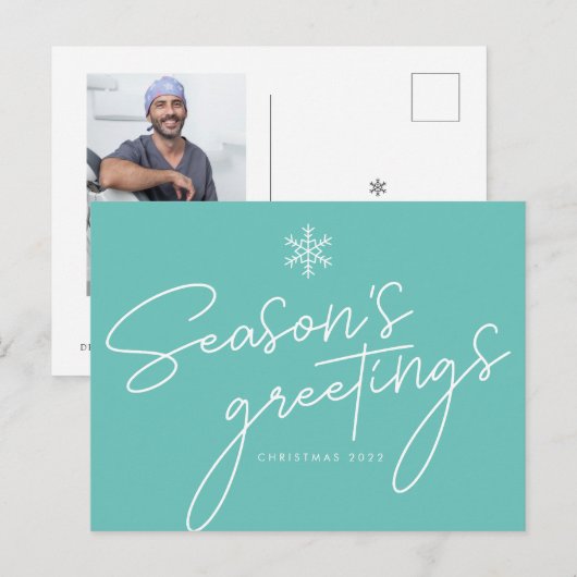 Seizoensgroeten | Business Doctor Client Briefkaart (Voorkant / Achterkant)