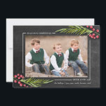 Seizoensgroeten Chalkboard Lijst Holiday Foto Feestdagenkaart<br><div class="desc">Gebruik de vorm van de sjabloon om uw douanetekst en foto toe te voegen.  Gebruik de Customize knoop van het om tekst en foto's aan de rug toe te voegen indien nodig.

 Fotografie © Storytree Studios,  Stanford,  CA</div>