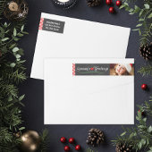 Seizoensgroeten Chalkboard Photo Return Address