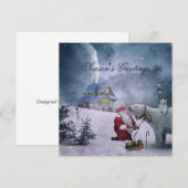 Seizoensgroeten citeren met zwarte tekst feestdagenkaart (Voorkant / Achterkant)