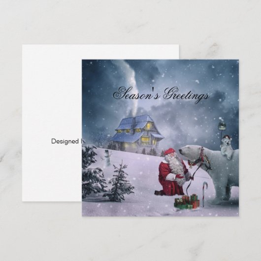 Seizoensgroeten citeren met zwarte tekst feestdagenkaart (Voorkant / Achterkant)