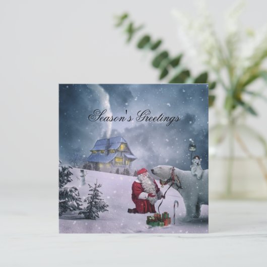 Seizoensgroeten citeren met zwarte tekst feestdagenkaart (Staand voorkant)