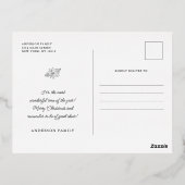 Seizoensgroeten Classic Gold Lijst Folie Feestdagen Briefkaart (Achterkant)