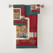 Seizoensgroeten Corgi Bad Handdoek (Insitu)