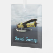 Seizoensgroeten - de Havilland DH3-C Otter Glas Ornament (Voorkant links)