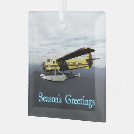 Seizoensgroeten - de Havilland DH3-C Otter Glas Ornament (Voorkant links)