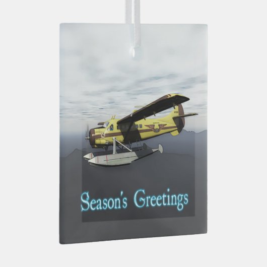 Seizoensgroeten - de Havilland DH3-C Otter Glas Ornament (Voorkant Rechts)