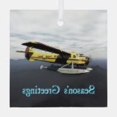 Seizoensgroeten - de Havilland DH3-C Otter Glas Ornament (Achterkant)