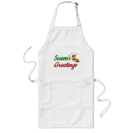 Seizoensgroeten die met Kerstmis in het rendiertje Lang Schort (Voorkant)