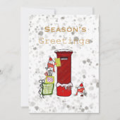 Seizoensgroeten Doodle kaart Roodborstje Rode Brie (Voorkant)