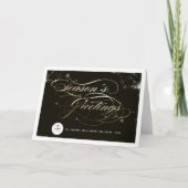 Seizoensgroeten Elegant Gold Script Business Ho Feestdagen Kaart (Voorkant)