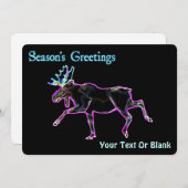 Seizoensgroeten - Elektrische Moose Feestdagenkaart (Voorkant / Achterkant)