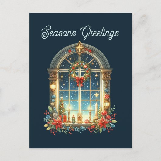 Seizoensgroeten en bericht toevoegen feestdagenkaart (Voorkant)