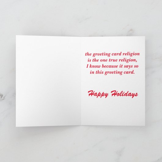 Seizoensgroeten Feestdagen Kaart (Binnen)