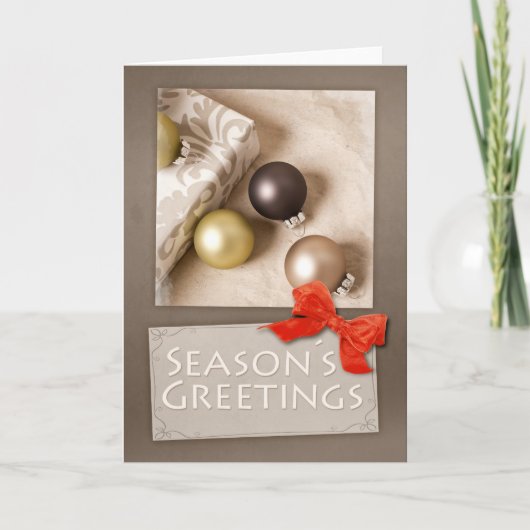 Seizoensgroeten Feestdagen Kaart (Voorkant)