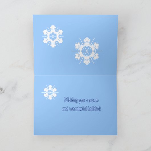 Seizoensgroeten Feestdagen Kaart (Binnen)