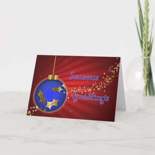 Seizoensgroeten Feestdagen Kaart (Voorkant)