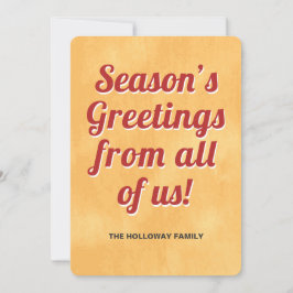 Seizoensgroeten Feestdagenkaart