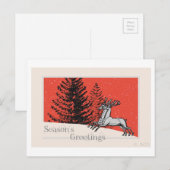 Seizoensgroeten Feestdagenkaart (Voorkant / Achterkant)