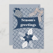 Seizoensgroeten Feestdagenkaart (Voorkant / Achterkant)