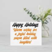 "Seizoensgroeten" Folie Feestdagen Briefkaart (Staand Voorkant)