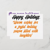 "Seizoensgroeten" Folie Feestdagen Briefkaart (Voorkant / Achterkant)