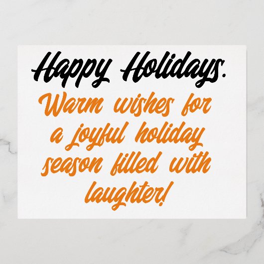 "Seizoensgroeten" Folie Feestdagen Briefkaart (Voorkant)