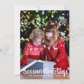 Seizoensgroeten Foto kerstfeestdag Kaart (Voorkant)