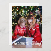 Seizoensgroeten Foto kerstfeestdag Kaart (Voorkant / Achterkant)