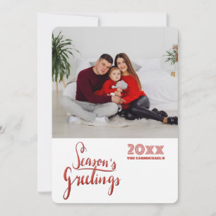 Seizoensgroeten Foto Kerstkaart