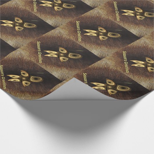 Seizoensgroeten - Fractal Inuit Hunter Cadeaupapier (Hoek)