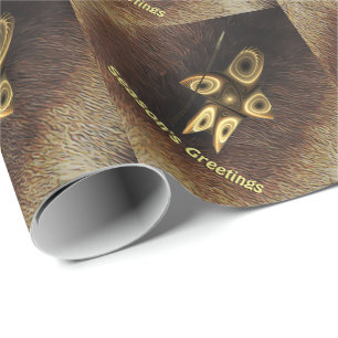 Seizoensgroeten - Fractal Inuit Hunter Cadeaupapier