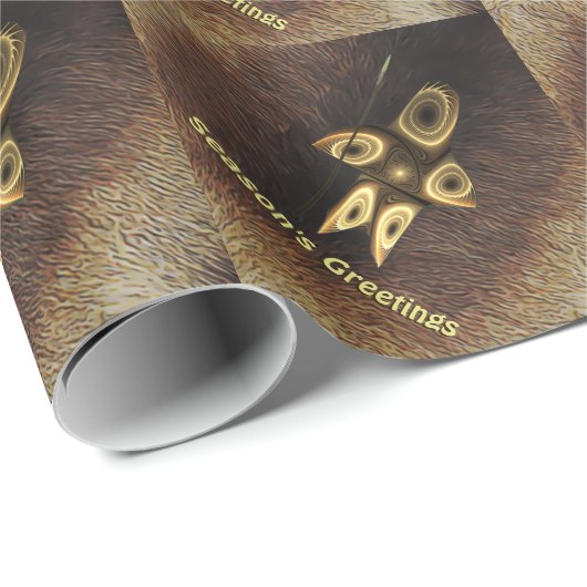 Seizoensgroeten - Fractal Inuit Hunter Cadeaupapier (Rol Hoek)