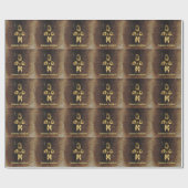 Seizoensgroeten - Fractal Inuit Hunter Cadeaupapier (Vlak)