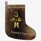 Seizoensgroeten - Fractal Inuit Hunter Grote Kerstsok (Voorkant)