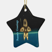 Seizoensgroeten - Fractal Inuit Hunter Keramisch Ornament (Links)