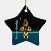 Seizoensgroeten - Fractal Inuit Hunter Keramisch Ornament (Achterkant)
