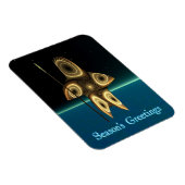 Seizoensgroeten - Fractal Inuit Hunter Magneet (Rechterzijde)