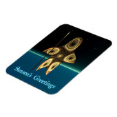 Seizoensgroeten - Fractal Inuit Hunter Magneet (Linkerzijde)