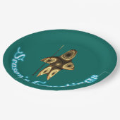 Seizoensgroeten - Fractal Inuit Hunter Papieren Bordje (Gekanteld)