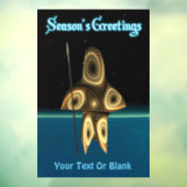 Seizoensgroeten - Fractal Inuit Hunter Raamsticker (Vel 3)