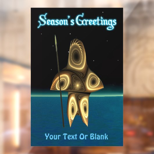 Seizoensgroeten - Fractal Inuit Hunter Raamsticker (Vel 2)