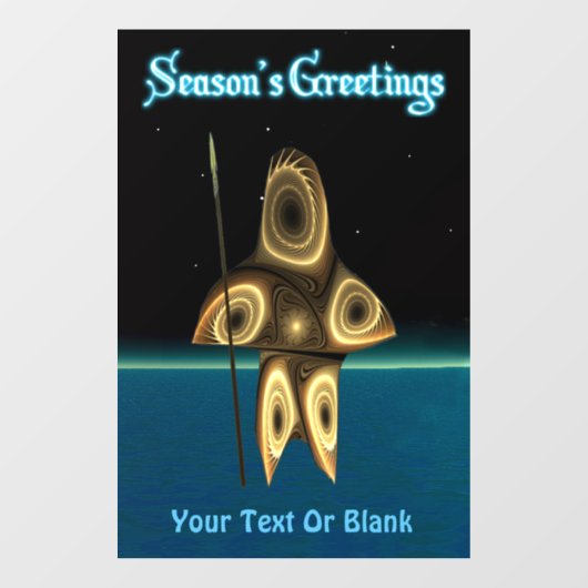 Seizoensgroeten - Fractal Inuit Hunter Raamsticker (Vel)