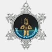 Seizoensgroeten - Fractal Inuit Hunter Tin Sneeuwvlok Ornament (Voorkant)