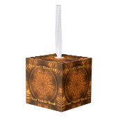 Seizoensgroeten - Fractal Wood Carving Decoratie (Achter hoekig)