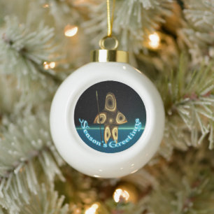 Seizoensgroeten - Fractale Inuit Jager Keramische Bal Ornament